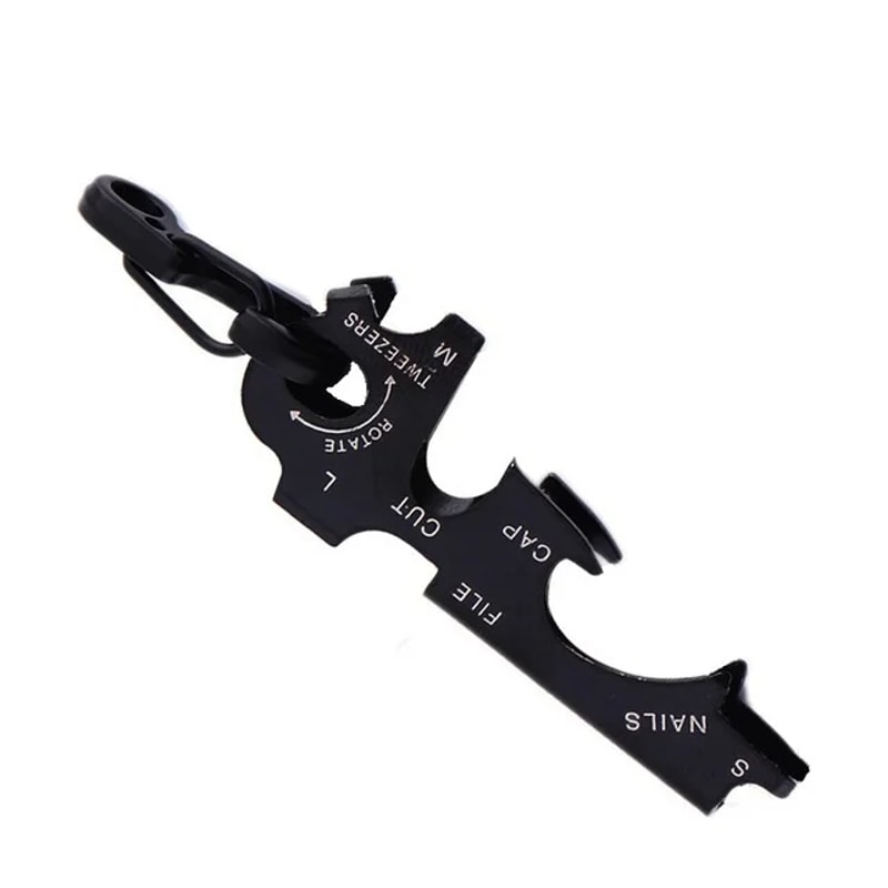 Multifunction Carabiner Keychain Multitool Clip With Quickdraw Gear Hook For Everyday Carry 7