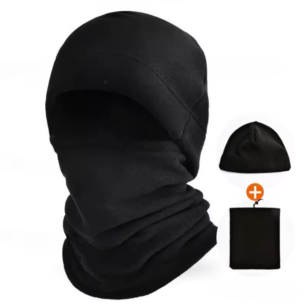 Thermal Winter Fleece Balaclava Hat And Neck Warmer Set For Cycling Ski And Outdoor Protection 2