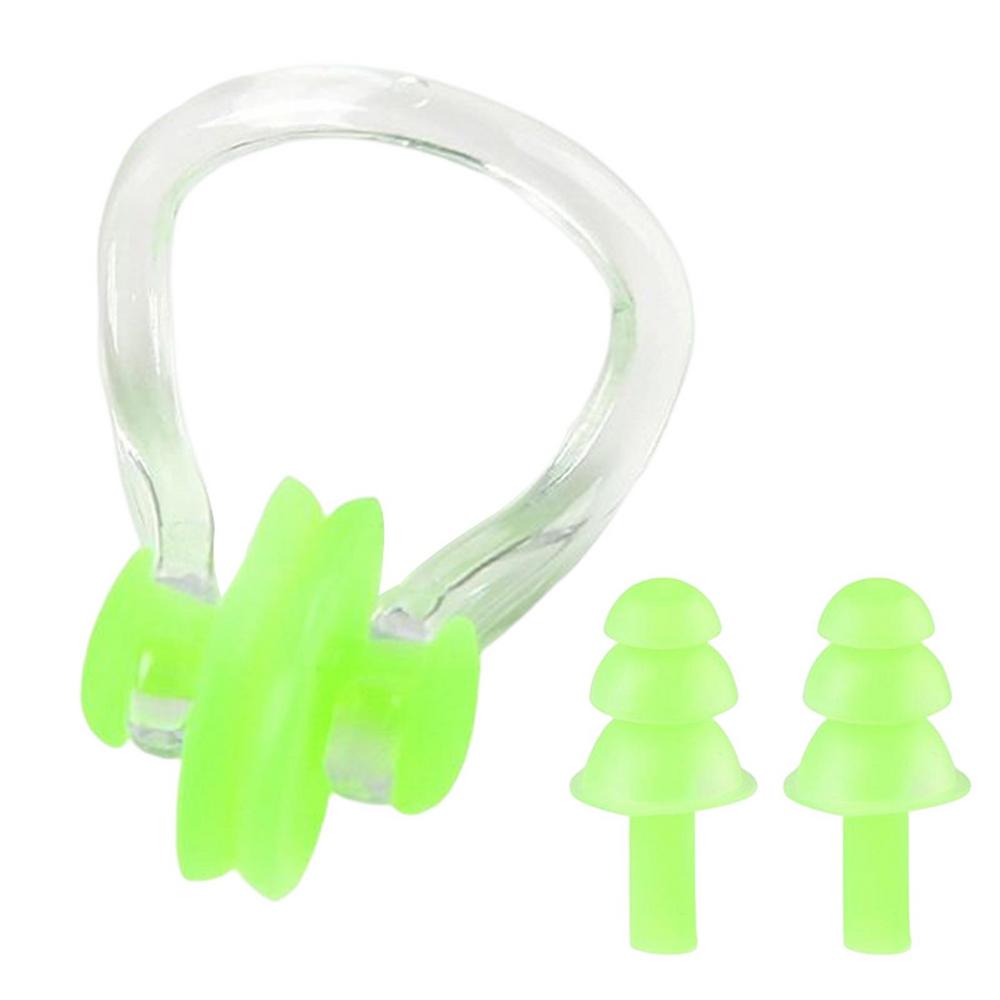 Soft Silicone Swimming Nose Clip and Earplugs Set for Adults and Kids Waterproof Swim Gear