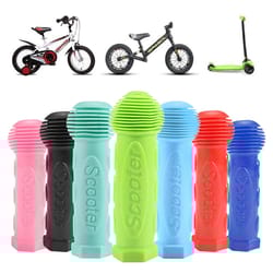 anti slip bike handlebar grips with end caps for kids bicycle scooter soft rubber grip covers