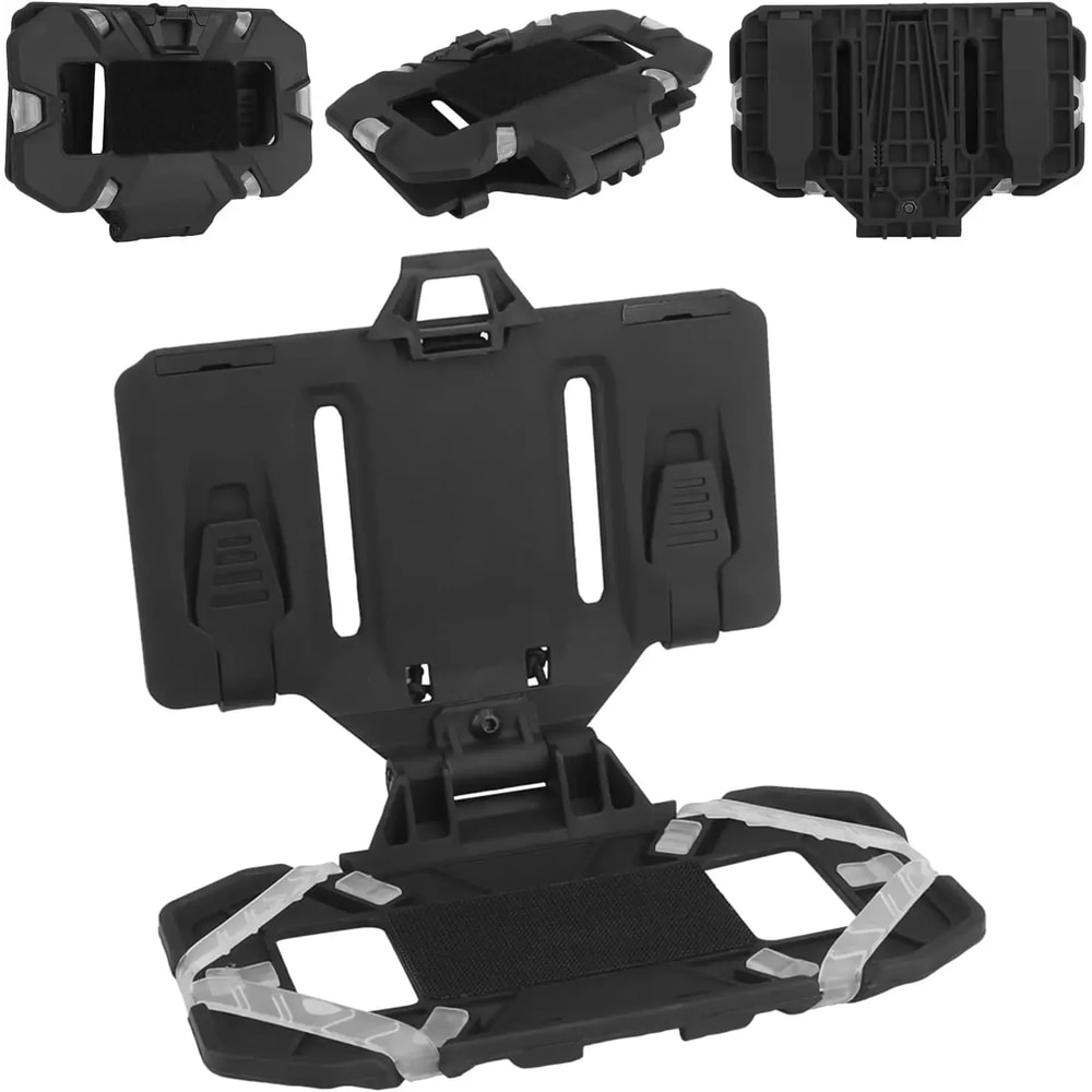 Tactical MOLLE Chest Phone Holder with Foldable Navigation Board for Hunting and Outdoor Gear