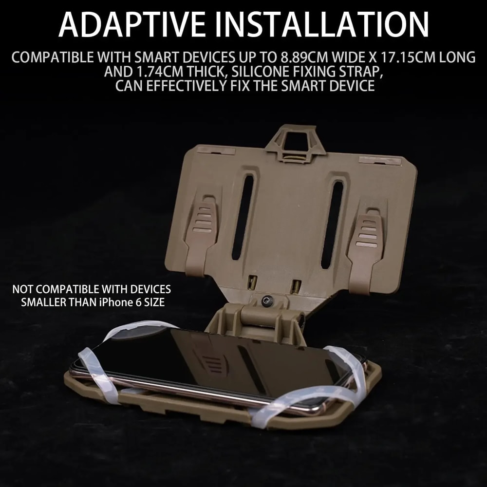 Tactical MOLLE Chest Phone Holder with Foldable Navigation Board for Hunting and Outdoor Gear