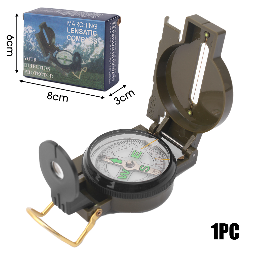 High Precision Military Compass Waterproof Hiking Navigation Tool for Outdoor Survival and Camping
