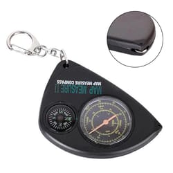 multi functional compass keychain with map scale and rangefinder for hiking and navigation