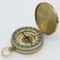 High Precision Brass Pocket Compass with Luminous Dial for Hiking and Navigation