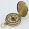 High Precision Brass Pocket Compass with Luminous Dial for Hiking and Navigation