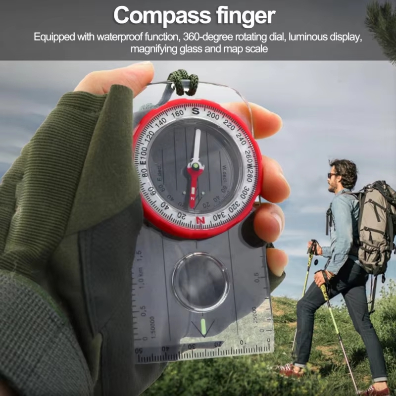 High Precision Baseplate Compass for Hiking Navigation and Orienteering Accuracy