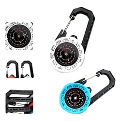waterproof carabiner compass clip portable hiking survival direction finder