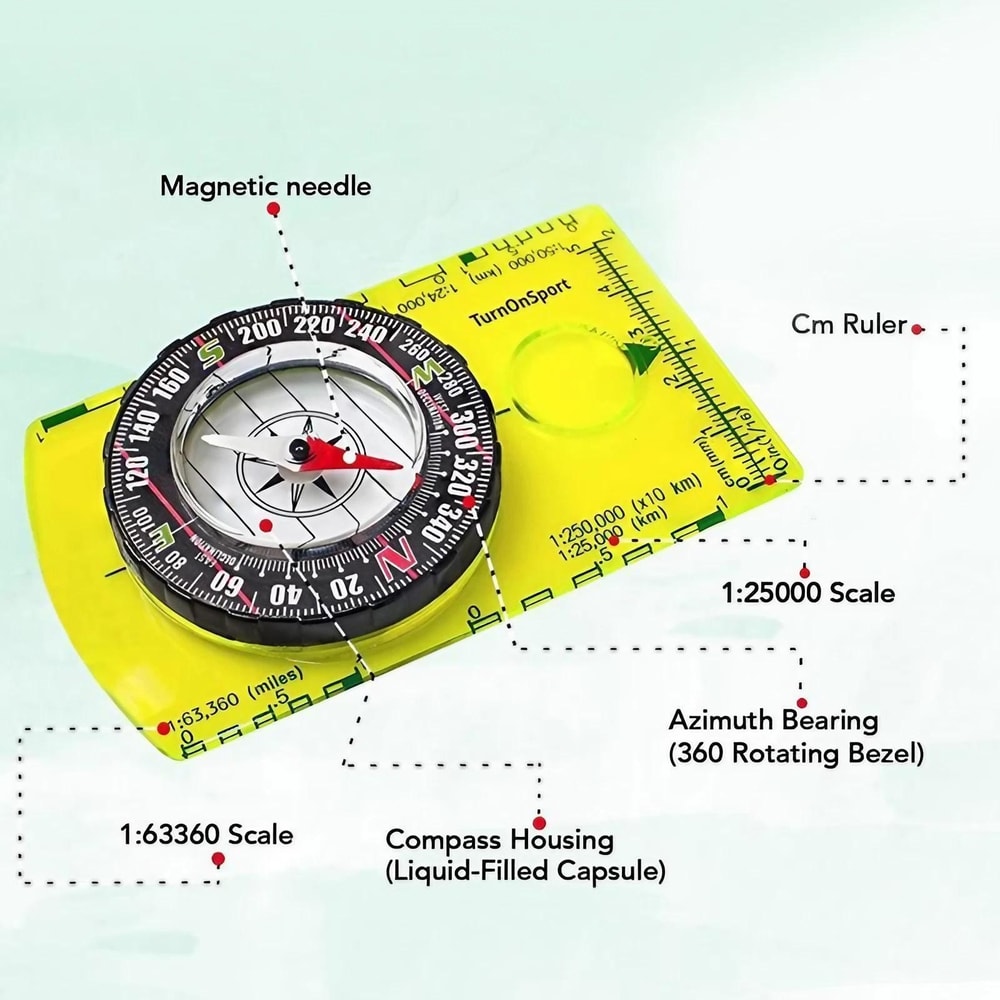 Precision Explorer Hiking Compass With Map Scale Pro Orienteering Navigation Tool 4