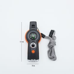 multi function survival whistle with compass flashlight for camping hiking safety gear