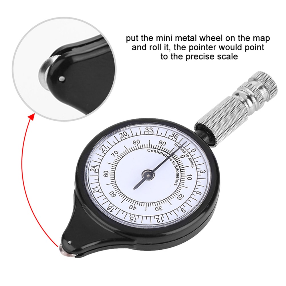 Precision Map Measurer Wheel Portable Distance Measuring Tool for Hiking Navigation Surveying