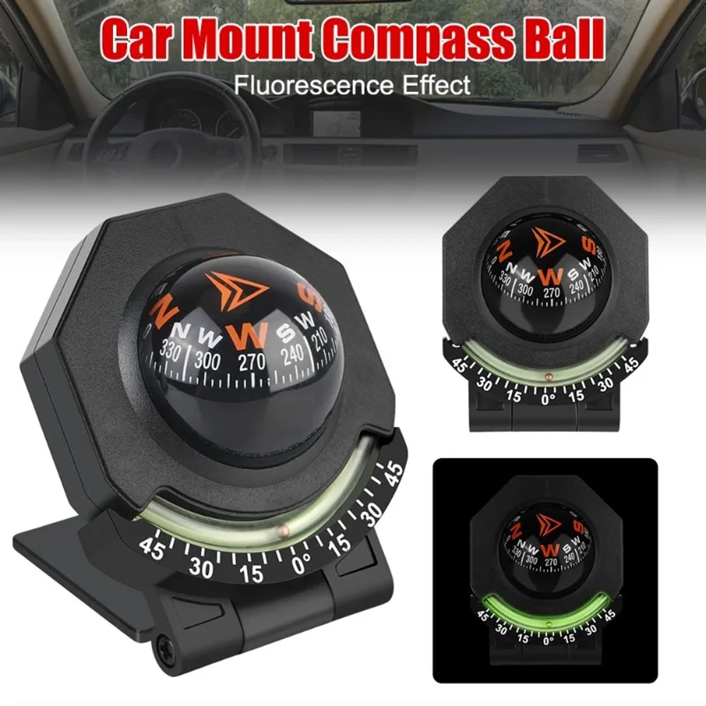 High Precision Car Dashboard Compass with Slope Meter for Off Road Navigation