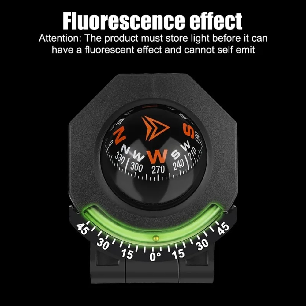 High Precision Car Dashboard Compass with Slope Meter for Off Road Navigation