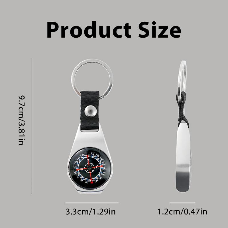 Compact Pocket Compass Keychain for Hiking and Camping Navigation