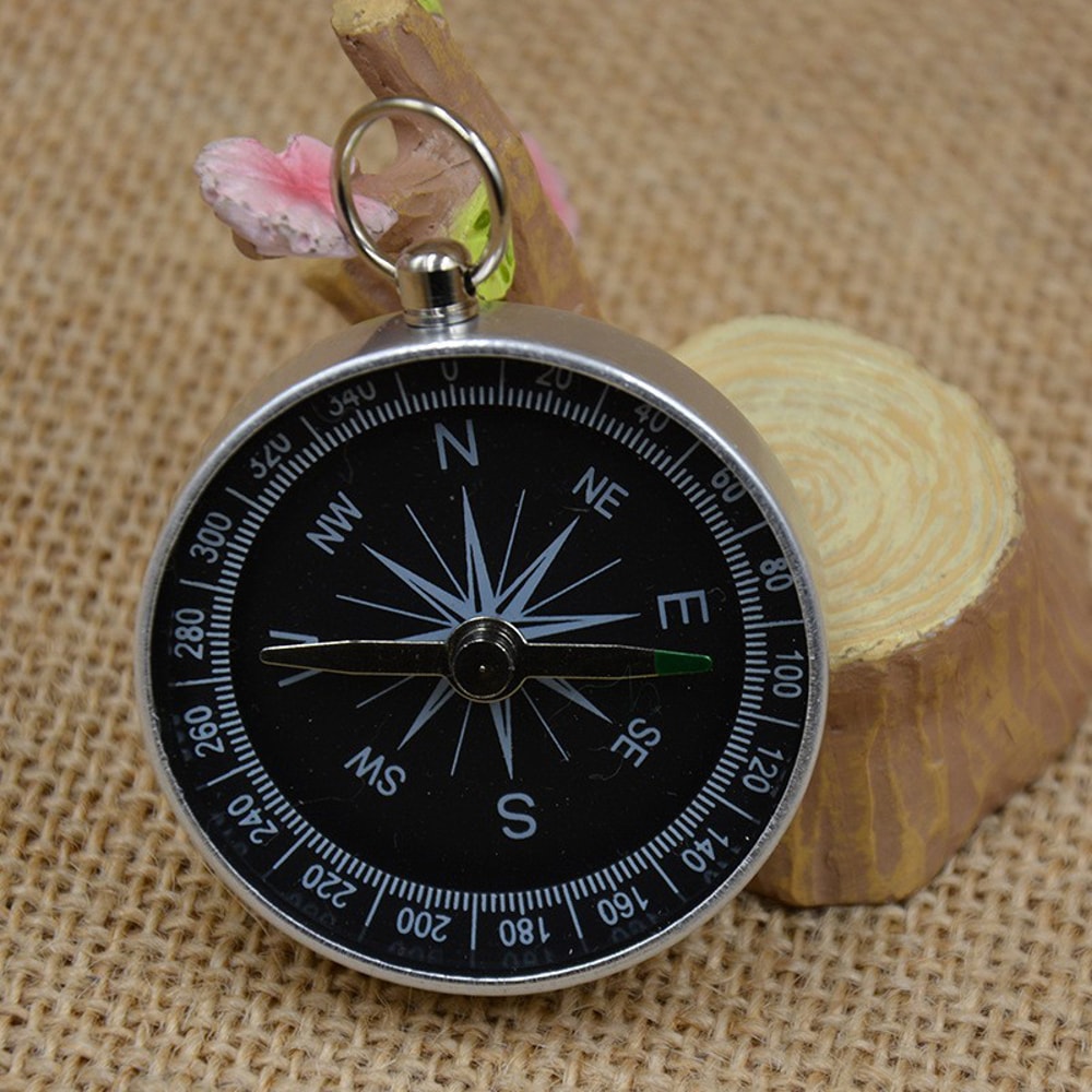 portable survival compass, hiking compass, outdoor navigation tool, camping compass, emergency compass