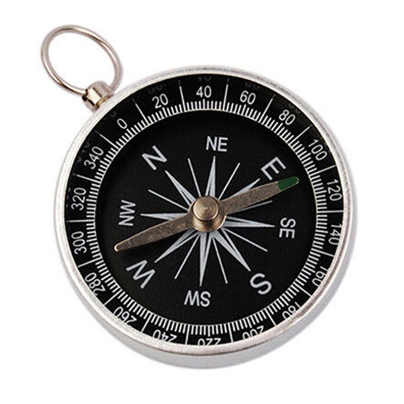 portable survival compass, hiking compass, outdoor navigation tool, camping compass, emergency compass