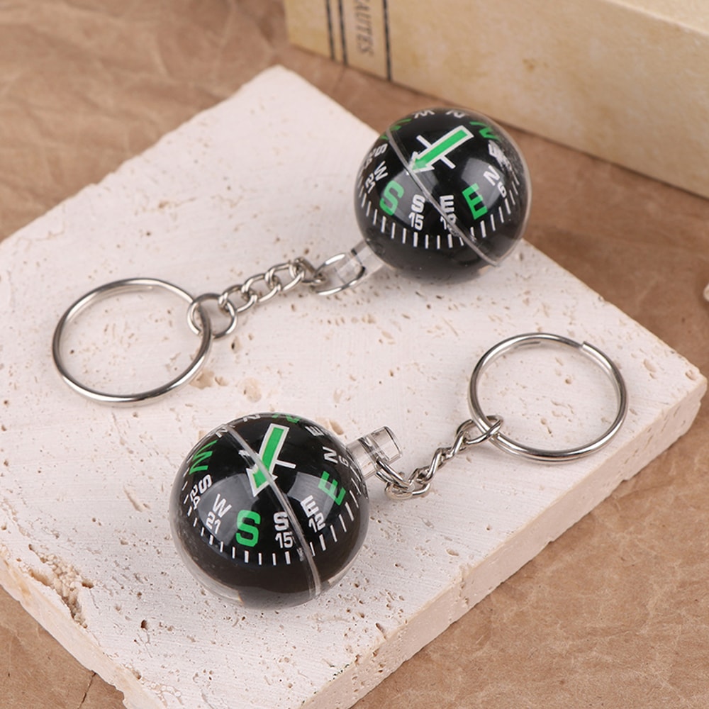 Portable Mini Liquid Filled Compass Keychain for Hiking Camping Outdoor Navigation