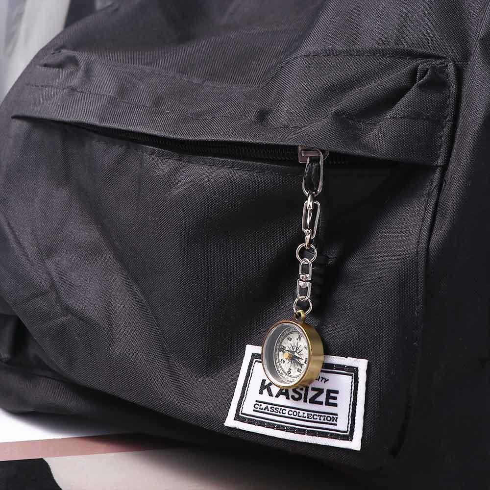 Vintage Mini Compass Keychain Portable Pocket Compass for Hiking Camping Survival Gear