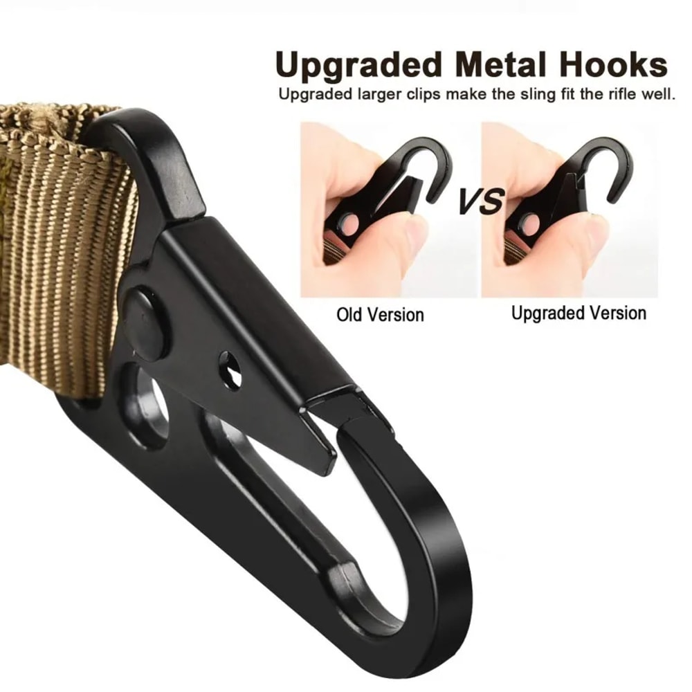 Adjustable Tactical Rifle Sling With QD Hook Heavy Duty Hunting Gun Sling Strap