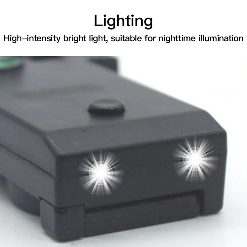 All-in-One Outdoor Survival Tool with Compass Light and Whistle Mini Hiking Gear