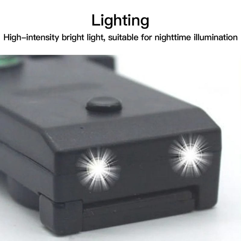 All-in-One Outdoor Survival Tool with Compass Light and Whistle Mini Hiking Gear