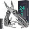 All-in-One multi tool pocket knife with pliers, portable tactical survival tool for camping and emergency repair