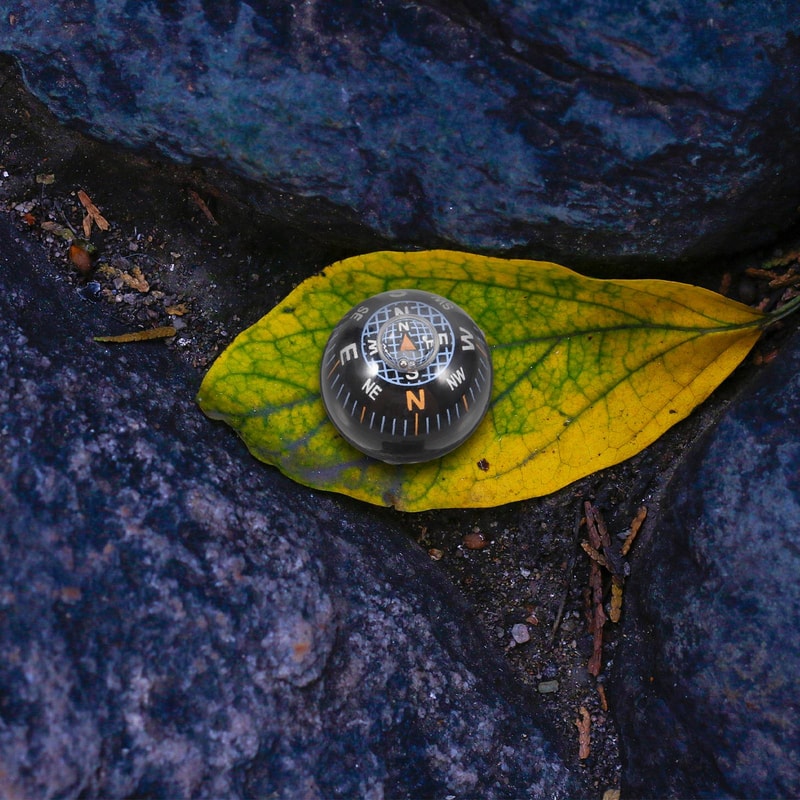 Portable Dashboard Ball Compass Mini Navigation Tool for Car Boat Hiking Travel Direction Guide