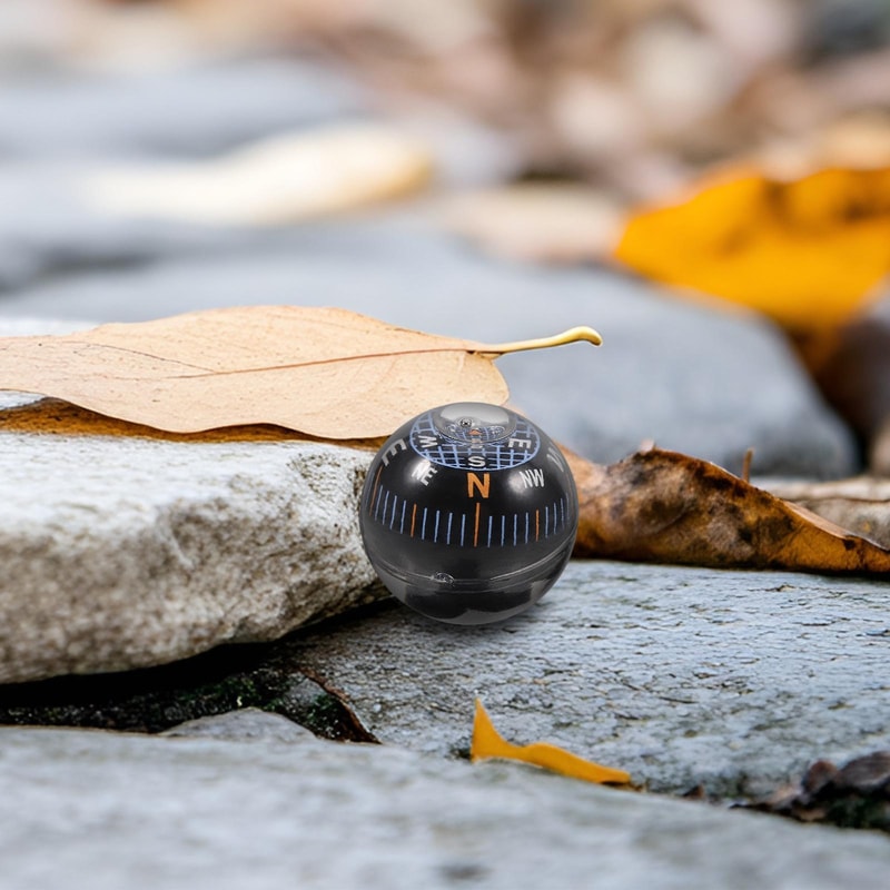 Portable Dashboard Ball Compass Mini Navigation Tool for Car Boat Hiking Travel Direction Guide