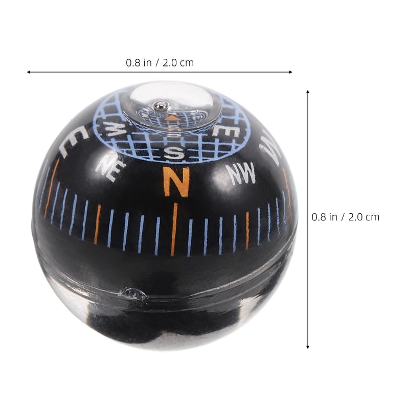 Portable Dashboard Ball Compass Mini Navigation Tool for Car Boat Hiking Travel Direction Guide