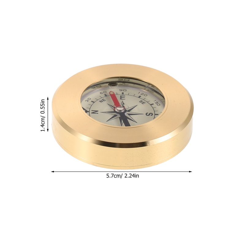Retro Copper Compass Portable Navigation Tool for Hiking Camping and Survival Exploration