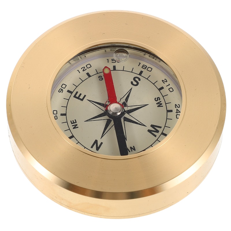 Retro Copper Compass Portable Navigation Tool for Hiking Camping and Survival Exploration