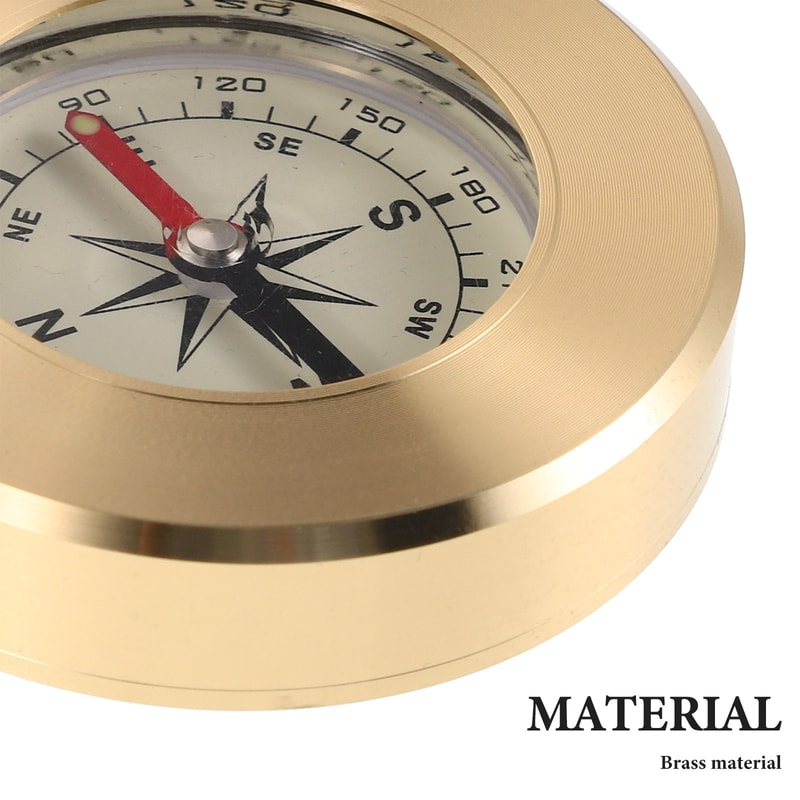 Retro Copper Compass Portable Navigation Tool for Hiking Camping and Survival Exploration