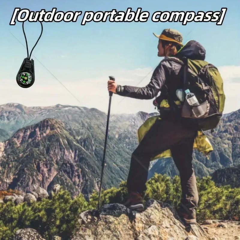 Waterproof Mini Survival Compass Portable Pocket Hiking Navigation Tool