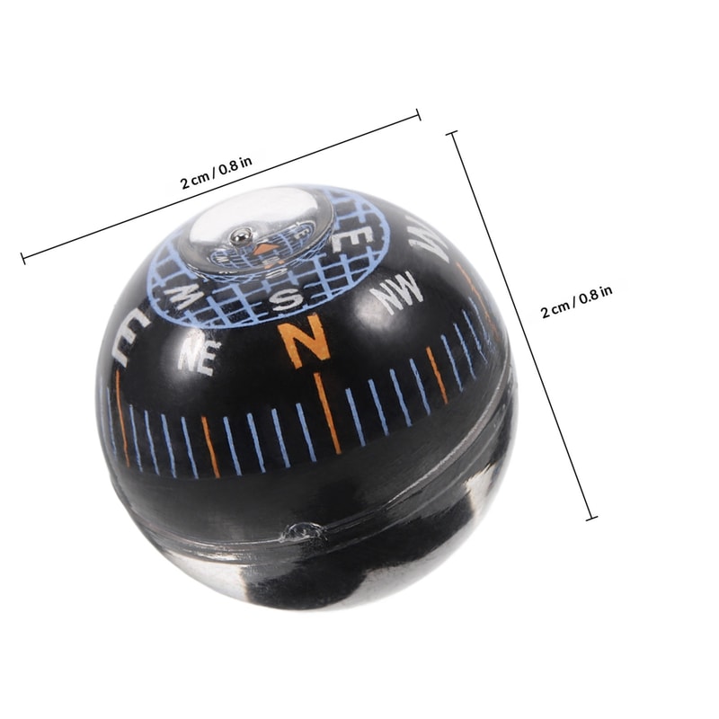 Mini Car Dashboard Compass Ball Navigation Tool for Hiking Camping and Off Road Driving