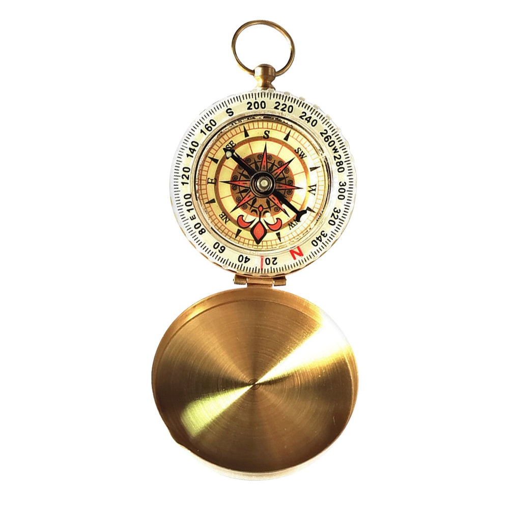 Portable Mini Compass Pendant Keychain for Hiking and Survival Navigation