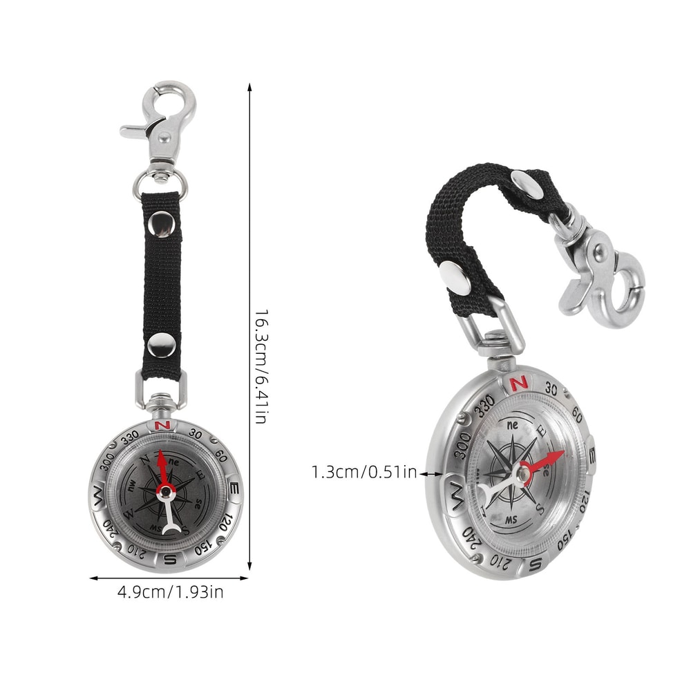 Vintage Outdoor Compass Keychain Pocket Navigation Survival Tool