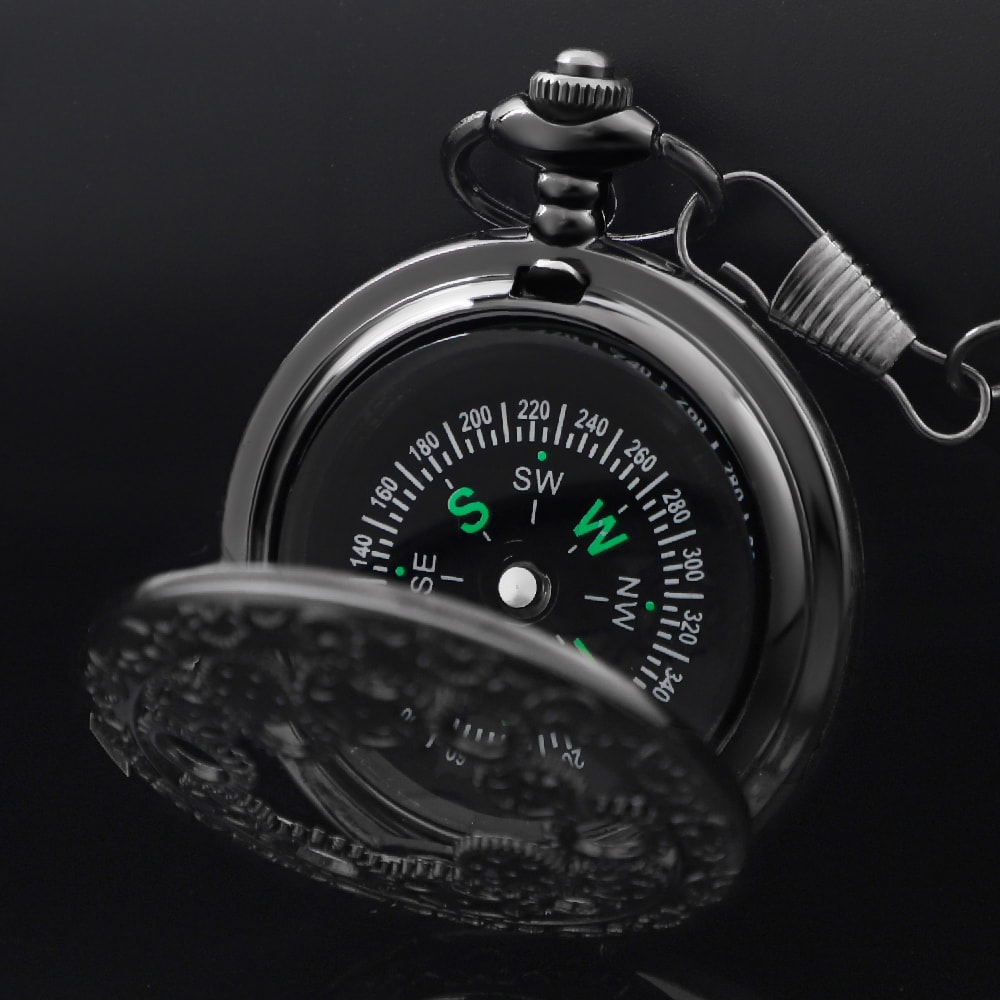 Vintage Brass Compass Pocket Watch Antique Style Navigation Compass For Hiking Camping Gift 2