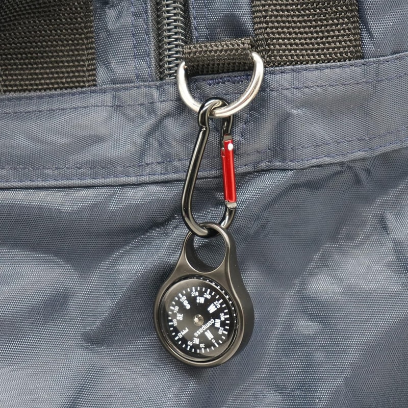 Clip-On Mini Survival Compass Keychain Portable Outdoor Navigation Tool
