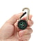 Mini Outdoor Survival Compass Keychain with Thermometer and Carabiner Clip