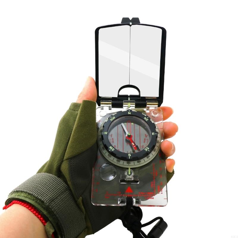 Precision Orienteering Compass with Mirror Sighting for Accurate Navigation Compass Outdoor Survival Tool
