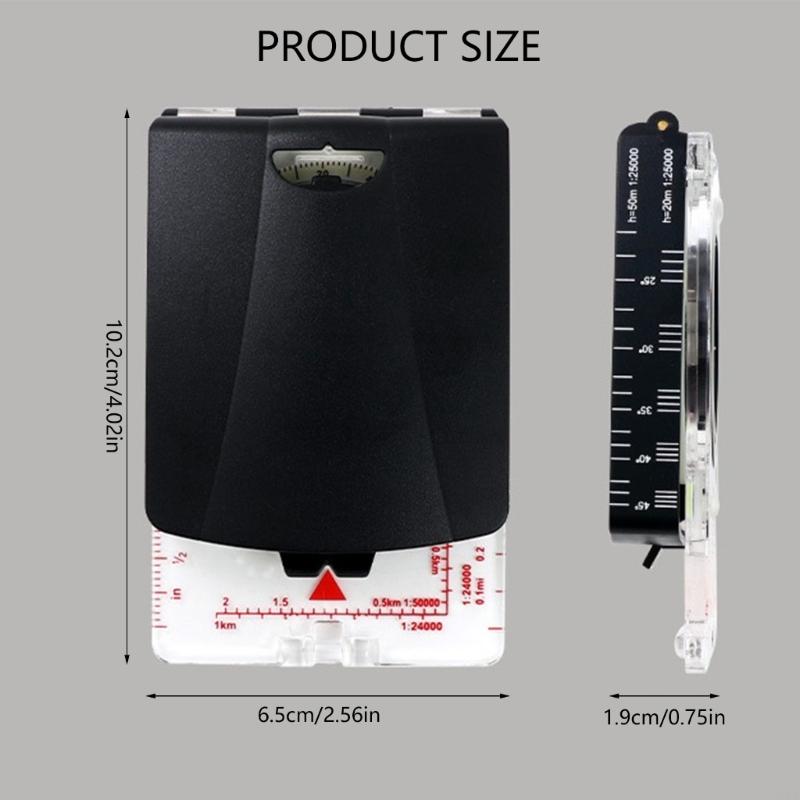 Precision Orienteering Compass with Mirror Sighting for Accurate Navigation Compass Outdoor Survival Tool