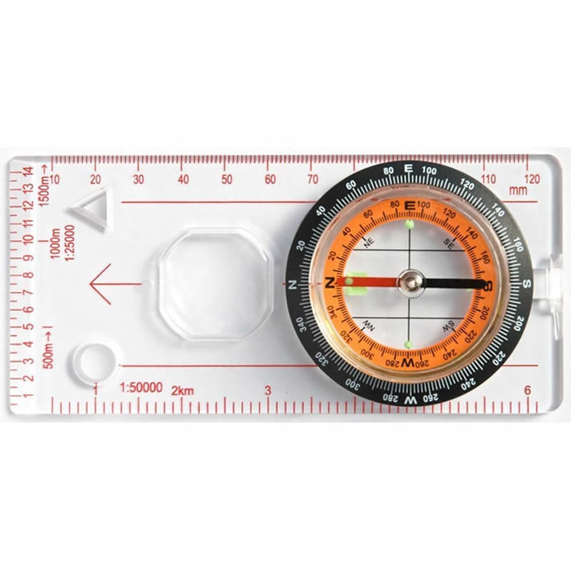 Professional lensatic compass with metal build for hiking navigation and outdoor survival
