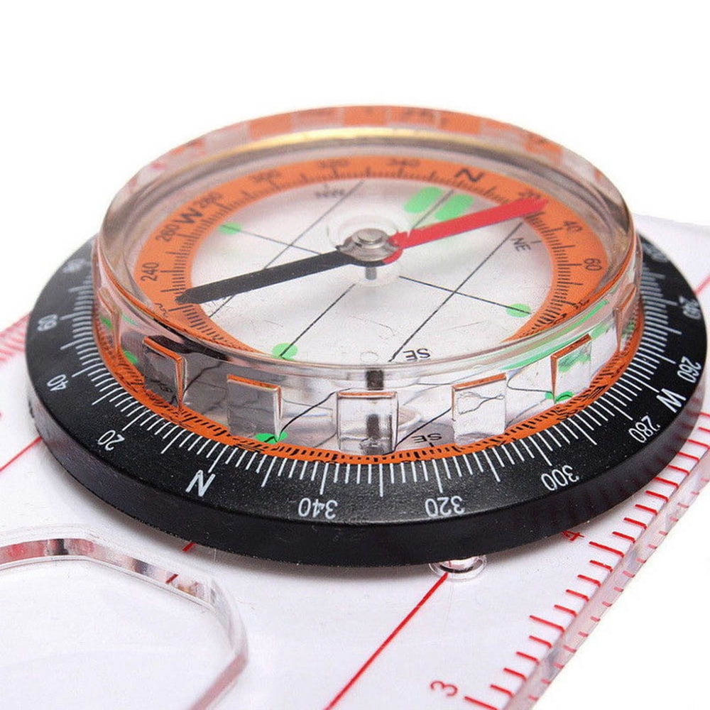 Professional lensatic compass with metal build for hiking navigation and outdoor survival
