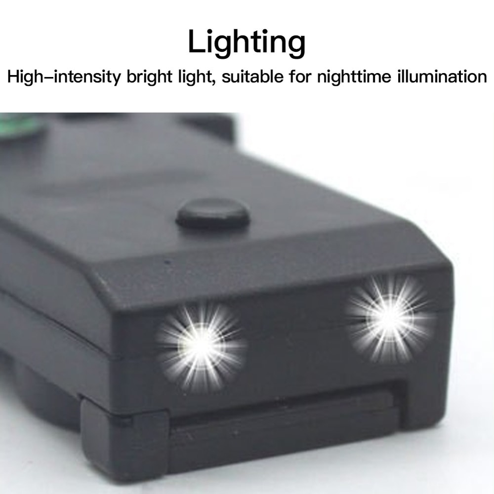 All in One Outdoor Survival Tool Mini Kit with Compass, LED Light, Whistle & Magnifier