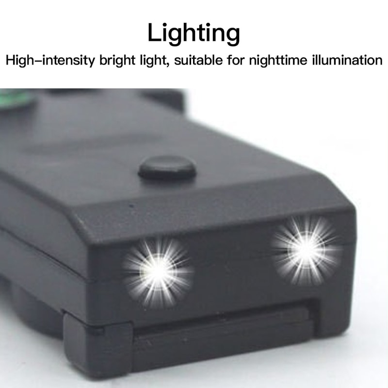 All in One Outdoor Survival Tool Mini Kit with Compass, LED Light, Whistle & Magnifier