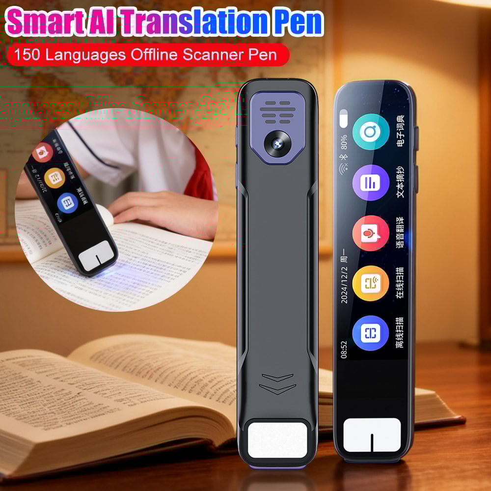 Smart AI Translation Pen Scanner Voice Translator With Offline Language Learning Reading Assistant 0