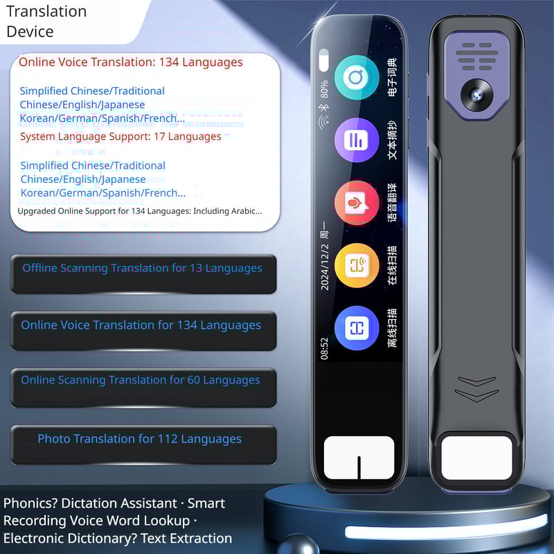 Smart AI Translation Pen Scanner Voice Translator With Offline Language Learning Reading Assistant 1