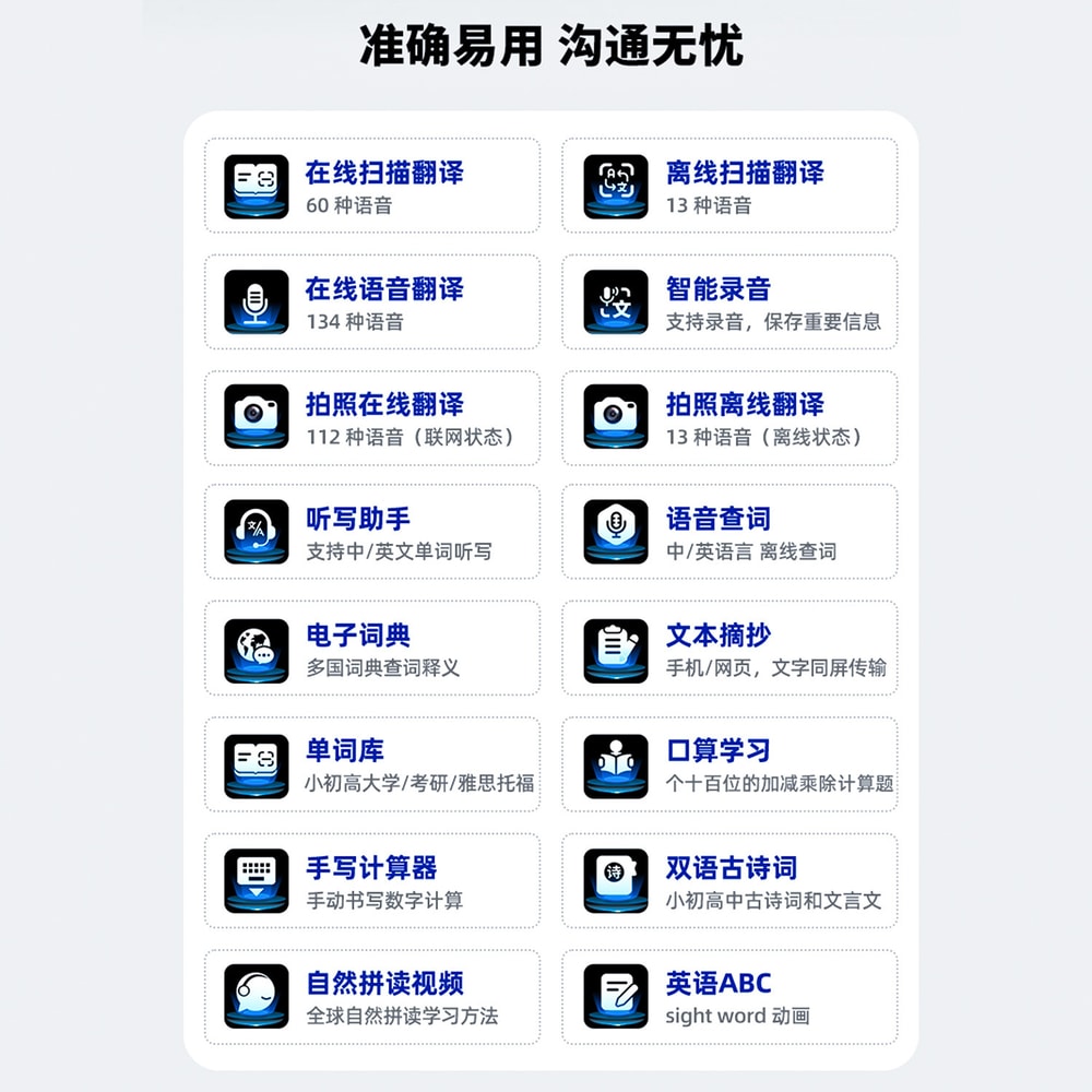 Smart AI Translation Pen Scanner Voice Translator With Offline Language Learning Reading Assistant 4