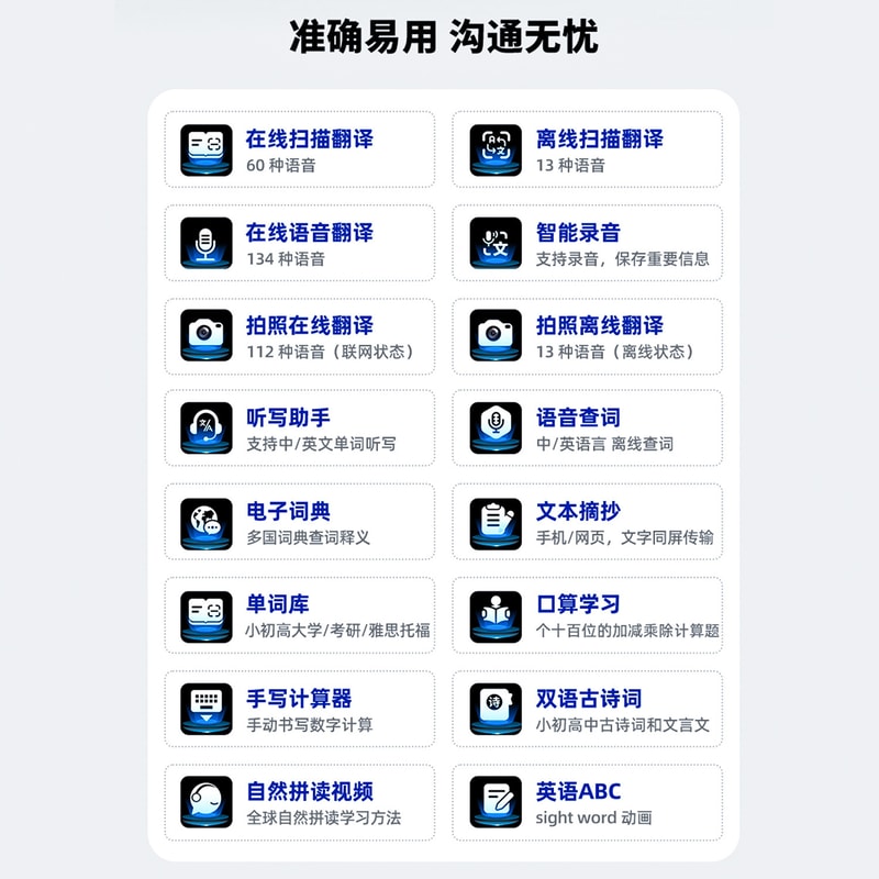 Smart AI Translation Pen Scanner Voice Translator With Offline Language Learning Reading Assistant 4