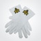 Freemason White Cotton Gloves Embroidered Regalia Symbol For Ceremonial Use 3